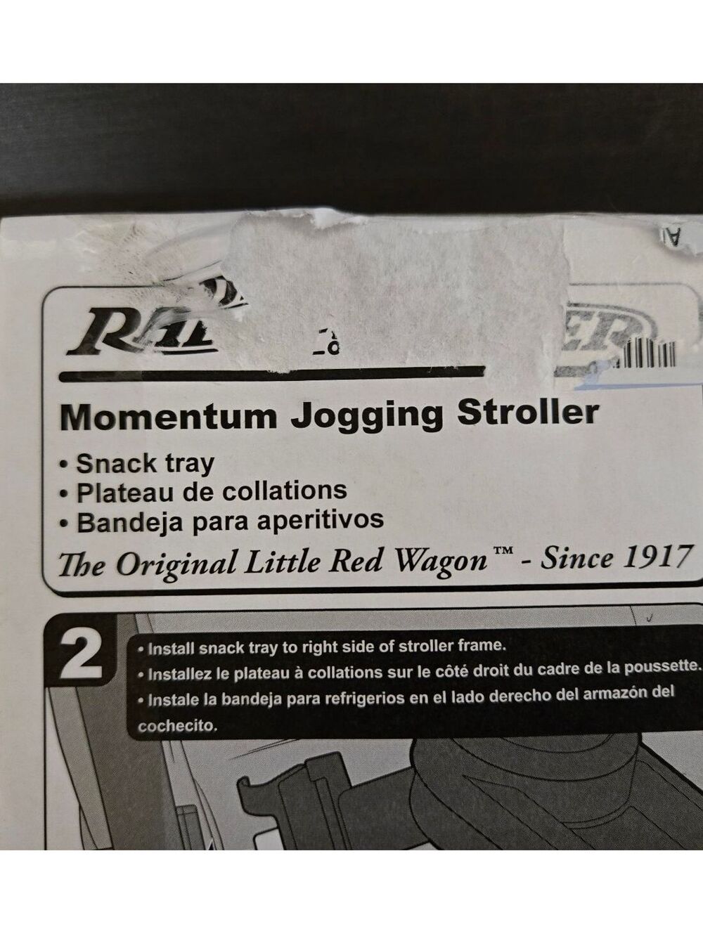 Momentum Jogging Stoller Tray for snacks and drinks NIB